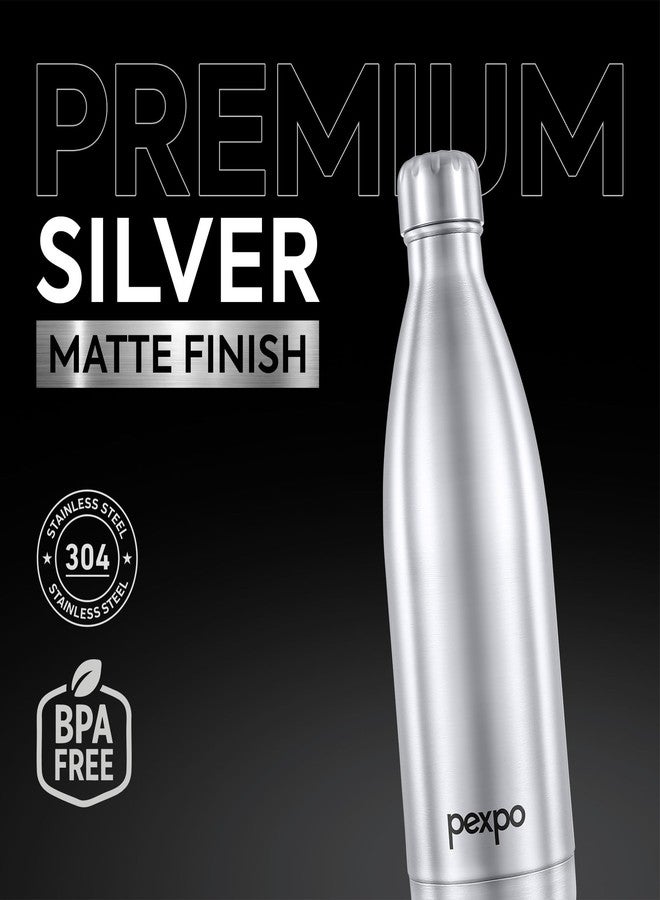 PEXPO Electro Hot & Cold ISI Certified Flask | Stainless Steel Water Bottle - 750ml Silver, Pack of 2 | 2 Years Warranty | Office Bottle | Workout | Travelling | Home | Adults & Kids - Image 5